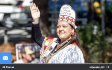 Miss Florida Seminole waves during the Homecoming Parade