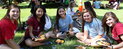 Photo of a group of students on Landis Green