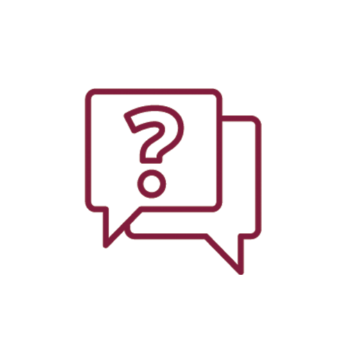 icon of a question mark in a speech bubble